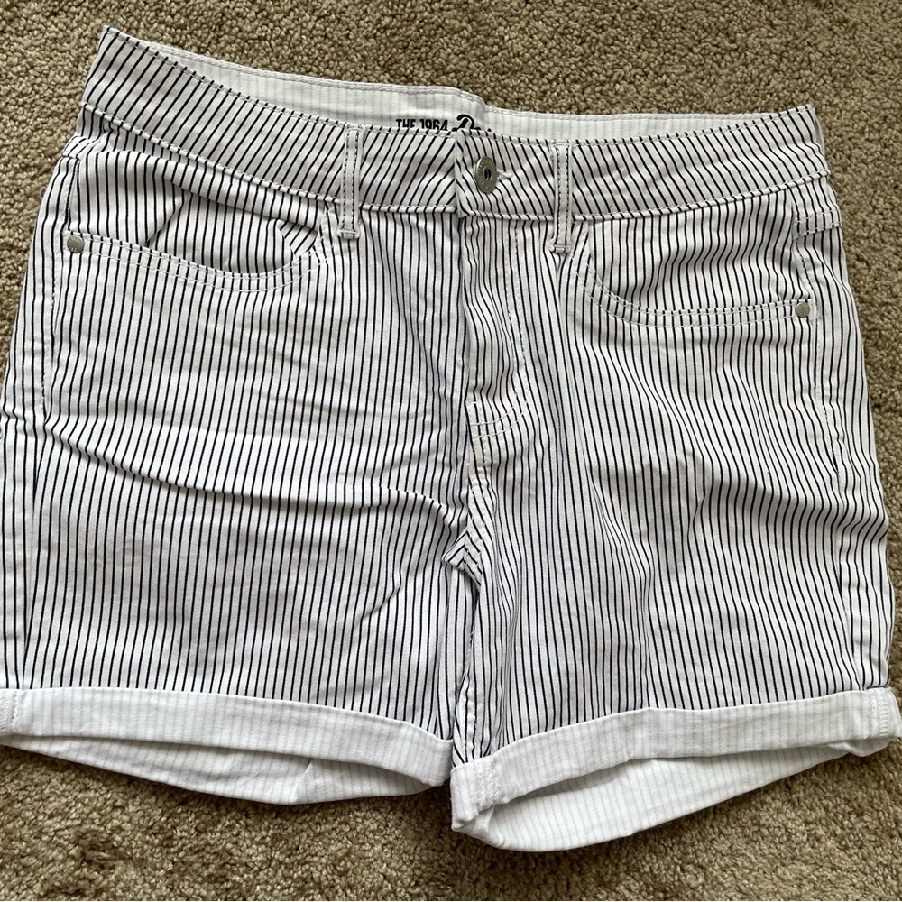 Classic Black and White Striped Women's Shorts